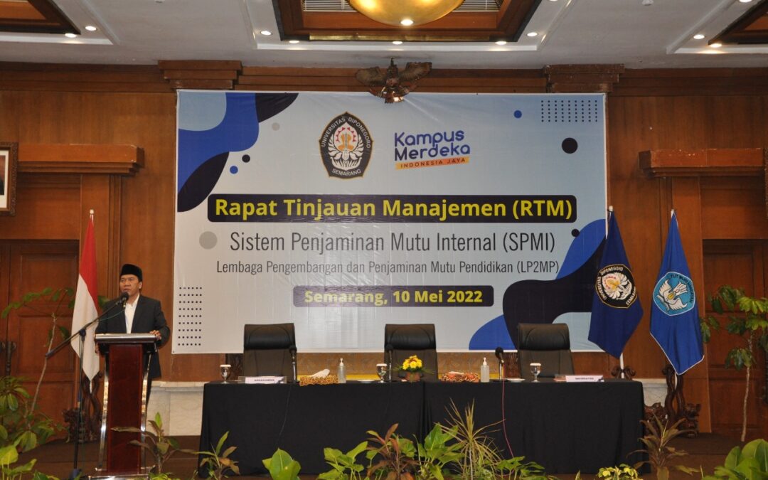 Workshop Rapat Tinjauan Manajemen (RTM) Sistem Penjaminan Mutu Internal (SPMI) Universitas Diponegoro Tahun 2022